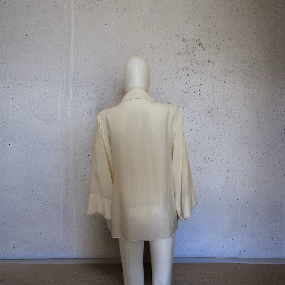 The Row Malvina off white silk top - Picture 7 of 11
